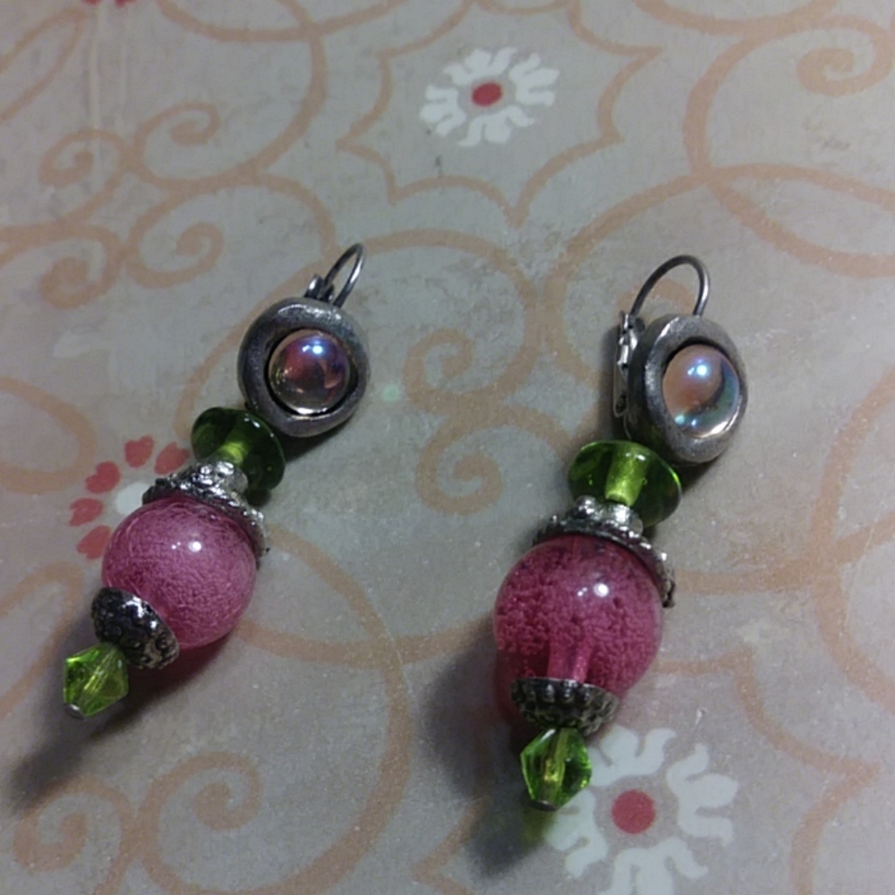 Vintage Artisan Glass earrings